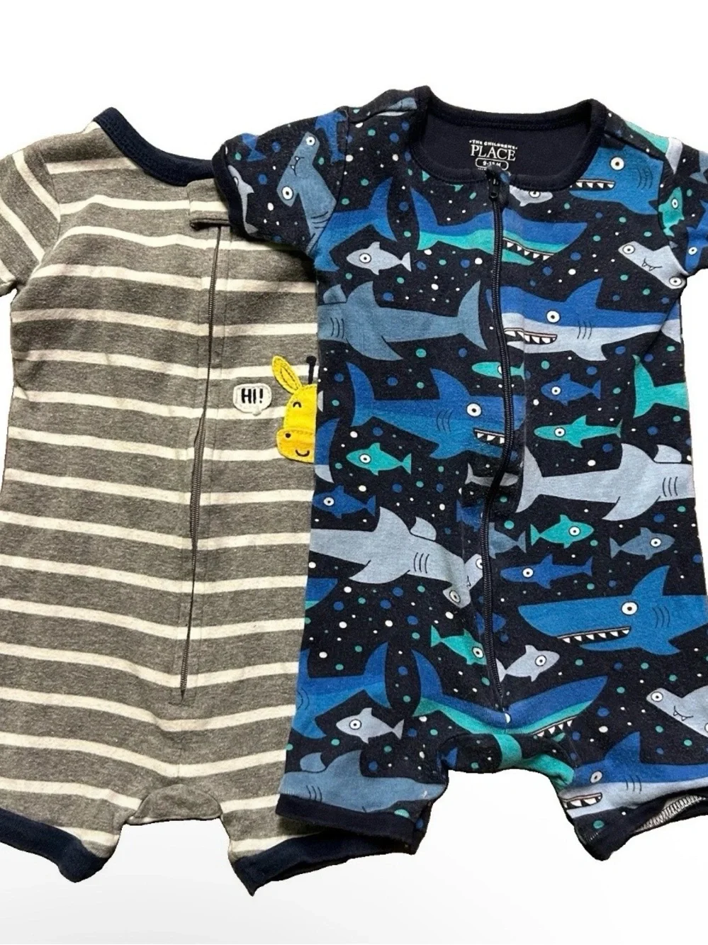 Baby Boy Summer One Piece Shortalls Pajamas Size 9-12 Months
